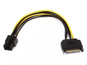 8 Zoll SATA 15 Pin auf 6 Pin PCI Express Card Netzkabel 8494 - Bild 1 von 1