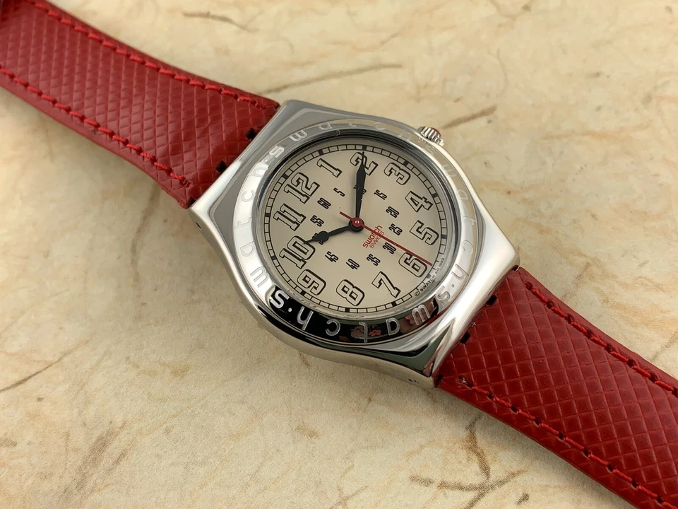 Swatch Ayls103 for YLS103 Red Amazon Leather Strap