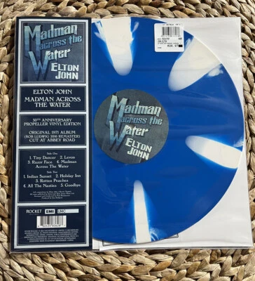 Пластинка долгоиграющая Elton John «Madman Across The Water» синий белый цвет винил 2022 - Изображение 1 из 4