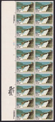 Scott #2042 Tennessee Valley Authority Plate Block of 20 Stamps - MNH PC#3 - Image 1 of 2
