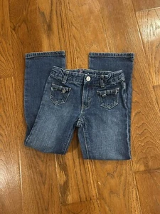 Gymboree size 7 bootcut jeans with rhinestone button - Picture 1 of 6