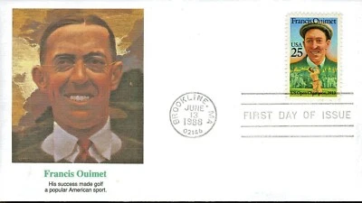  US FDC #2377 GOLF Francis Ouimet FLEETWOOD Cachet 25¢ 1988   - Image 1 of 2