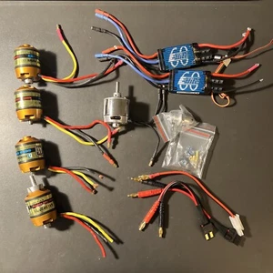 Lot Of Drone Parts - 5 Motors, 2 ESCs, Plus Extras -Some Broken, See Description - Picture 1 of 7