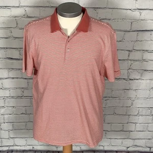 Ben Sherman Striped Polo Shirt Mens Size Medium Short Sleeve Red White Collared - Picture 1 of 15