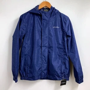 Eddie Bauer Kids Rainfoil Zip Up Waterproof Hooded Rain Jacket Size L NWT - Picture 1 of 14