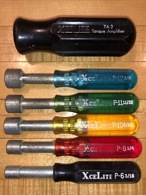 VTG Xcelite Mini Nut Driver Set 3/16 1/4 5/16 11/32 3/8 Screwdriver (FREE S&H) - Image 1 of 4