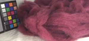 Burgandy romney roving for spinning felting weaving fiber arts knit crochet - Picture 1 of 5