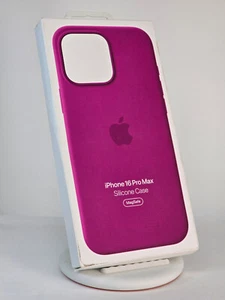 Genuine Apple iPhone 16 Pro Max Silicone Case w/MagSafe - Fuchsia - Open-Box - Photo 1 sur 6
