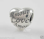 LANGUAGE OF LOVE Authentic PANDORA Valentine HEART Charm 791111 NEW w POUCH 
