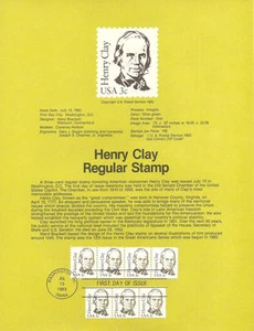 Sello de arcilla Henry #8327 3c - Scott #1846 USPS página de recuerdo - Imagen 1 de 1