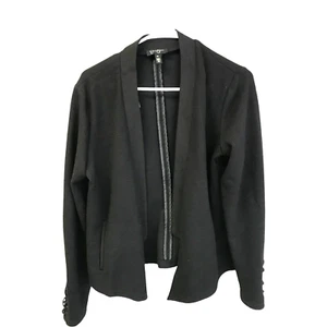 Jessica Simpson Black Blazer Open Front Waffle Knit Casual Workwear Women's XL - Picture 1 of 10