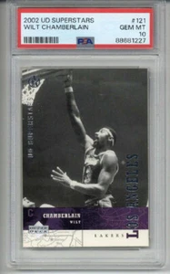 2002 UPPER DECK SUPERSTARS #121 WILT CHAMBERLAIN CARD LAKERS PSA 10 LOW POP 6 - Picture 1 of 2