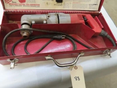 Milwaukee Heavy Duty Right Angle 1/2” Drill 1107-1 0-500 rpm 120v Works Great! - Image 1 of 2