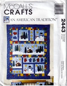 90s McCalls Crafts Sewing Pattern 2443 An American Tradition Quilt Mantle Cover - Bild 1 von 2