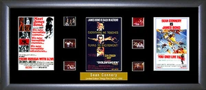 James Bond : Sean Connery Trilogy Film Cell - Numbered Limited Edition - Foto 1 di 1