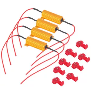 4X LED Rear Turn Signal Load Resistor Adapter Anti Hyper Flash Error Canceler - Picture 1 of 10