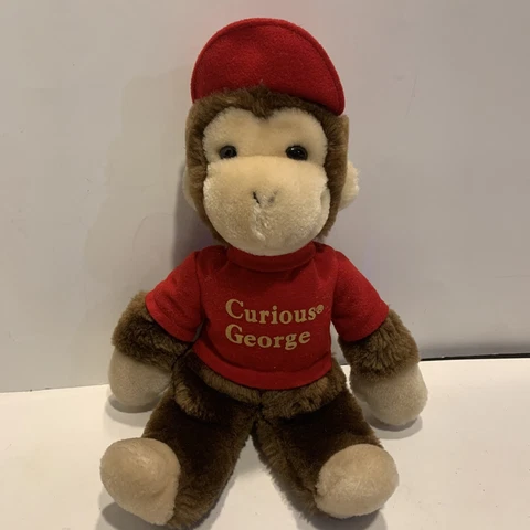 Curious George 1984 12” Stuffed Animal Plush Toy Monkey VTG Figure Cover