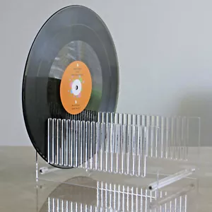 The LP Record Drying Stand Clear--Acrylic Record Drying Stand - Fit 12" Albums - Picture 1 of 5
