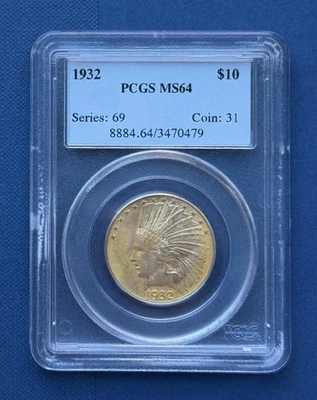 1932 Gold $10 Indian Eagle PCGS MS64 - Image 1 of 4