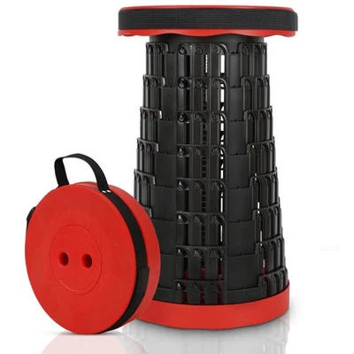 Tragbarer Klappstuhl Reisehocker Campingstuhl Klapphocker Schwarz; Rot; Blau - Bild 1 von 4