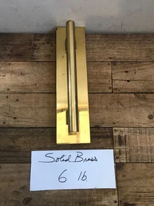 Solid Polished Brass Main Door Handle 14" x 3 1/2" - Picture 1 of 13