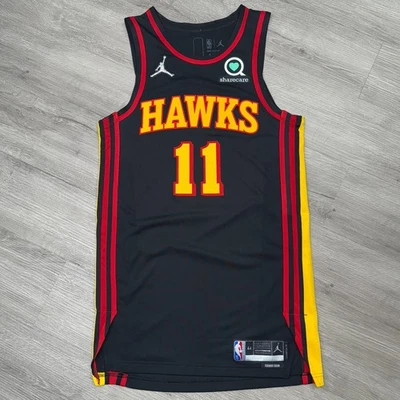 Camiseta TREY YOUNG Corte Profesional Atlanta Hawks Nike Declaración 44 +4 Auténtico Juego de Equipo Foto 1 de 4