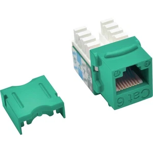 Eaton N238‑001‑GN Cat6/Cat5e 110 Punch-Down Keystone Jack, Green, TAA Compliant - Afbeelding 1 van 3
