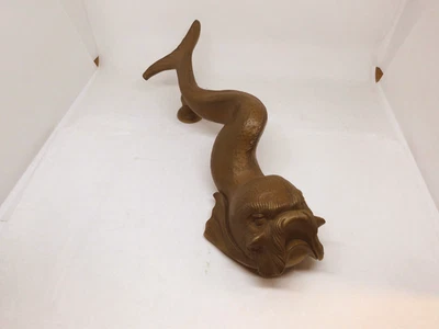 STOSSGRIFF Haustürgriff EDEL Fisch Messing Groß patina Unikat Fischgeschäft - Bild 1 von 2