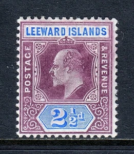 LEEWARD ISLANDS — SCOTT 32 — 1905 KEVII 2½d DEFINITIVE, WMK 3 — MH — SCV $80 - Picture 1 of 2