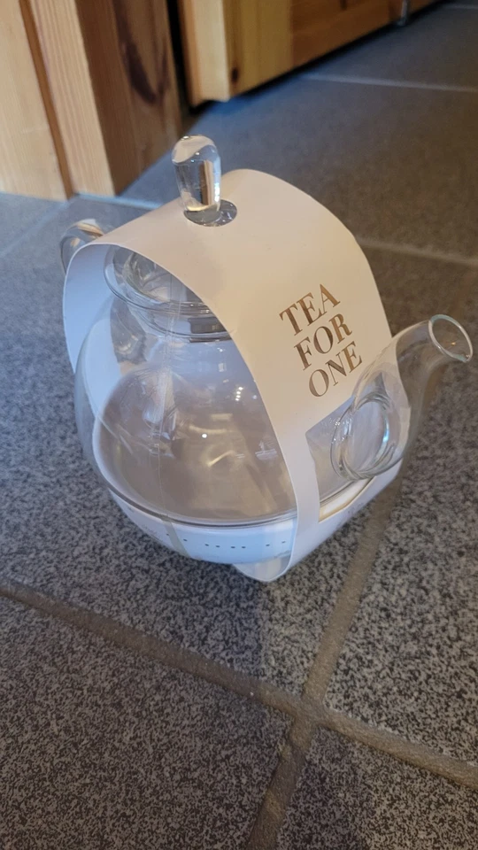 Tea for one - Glaskanne mit Tasse, neu! - Bild 1 von 4
