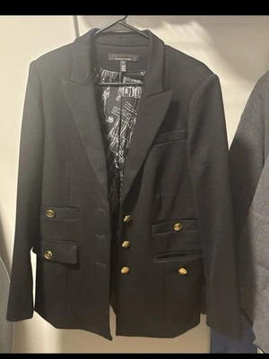 Blazer de moda de 3 botones de la Casa Blanca de segunda mano negro talla 14 Foto 1 de 4