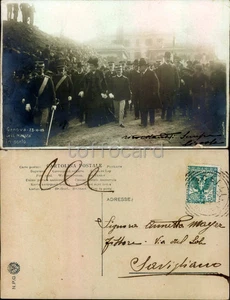 GENOVA CITTA'-VISITA VITTORIO EMANUELE III SAVOIA-FOTOGRAFICA 1905-D13-136 - Picture 1 of 1