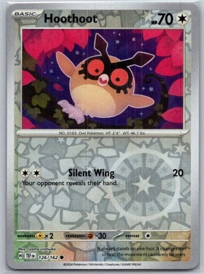 Hoothoot 126/162 Reverse Holo SV05: Temporal Forces NM - Image 1 of 2