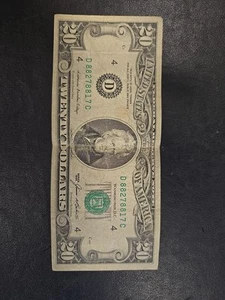 Twenty Dollar Bill ($20) Federal Reserve Note 1985, Vintage US. Currency - Picture 1 of 6