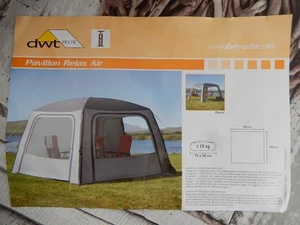Neu: dwt Pavillon Air 350x350cm, Pavillon/Windschutz, aufblasbar, inkl. Fußboden - Bild 1 von 7