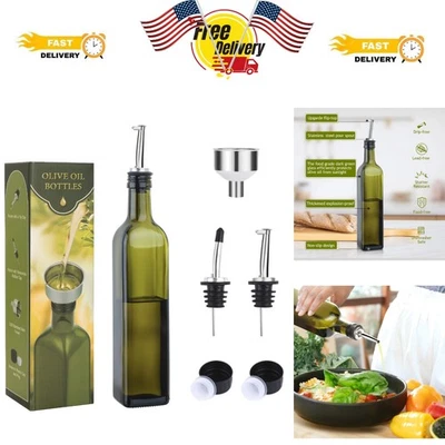 Sleek 500ml Olive Oil and Vinegar Dispenser - Elegant Glass for Healthy Cooking - Image 1 of 4