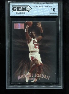 Michael Jordan 1997-98 Skybox Premium #29 NBA Chicago Bulls GEM MINT 10 - Picture 1 of 2
