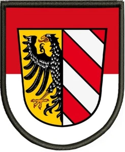 Aufnäher Nürnberg mit Wappen Aufbügler Patch ca. 8 x 7 cm - Picture 1 of 1