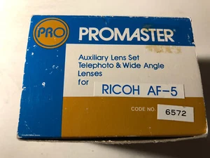 Promaster Auxiliary Camera Lens Set RICOH AF-5 (Telephoto & Wide Angles) Japan - Picture 1 of 6