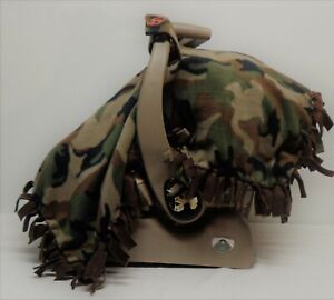 Brown & Green Camo Fleece Infant/ Baby Car Seat Canopy/Tent/Cover Handmade