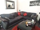 Dfs  Corner & Four Seater Settee With Ottoman Footstool For Sale With 5 Cushions