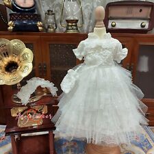 Blythe 1/6 1/4 1/3 BJD Doll Clothes Snow White Yarn Dress+Headwear Flash Sequins