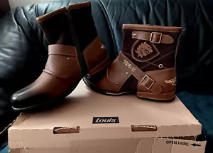 Motorrad-Bikerstiefel, Cowboystiefel, Reitstiefel, Knöchelstiefel Gr.48 ungetrag - Bild 1 von 12