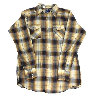 Camisa a Presión Perla Años 70 De Colección Hilo Dorado Dee Cee Rangers Mr Tall Western Talla 16L Foto 1 de 4