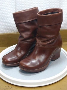 DANSKO Leather Cuffed Mid-Calf Boot Platform Wedge Heel size US 8.5/9 EU 39 - Picture 1 of 17