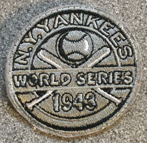 1943 WORLD SERIES MLB BASEBALL NEW YORK YANKEES 2.25" EMBROIDERED TEAM PATCH - Picture 1 of 3