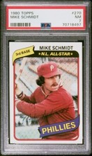 1980 MIKE SCHMIDT #270 TOPPS N.L ALL-STAR (HOF) PSA 7 NR MINT 
