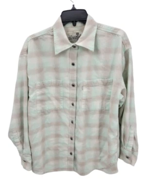 Camisa Levis SilverTab Western Para Mujer Mediana Verde Pastel Gris Cuadros De Colección Foto 1 de 4