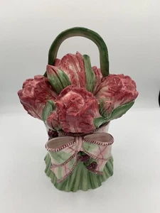 Vintage Fitz And Floyd Blackberry Tulip Cookie Jar EUC - Picture 1 of 7
