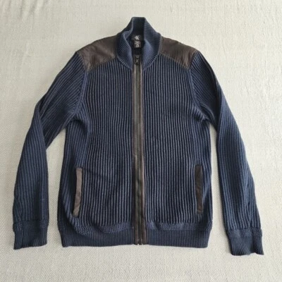 Suéter Calvin Klein Para Hombre XL Algodón Cremallera Completa Chaqueta Parche para el Hombro AZUL Foto 1 de 4